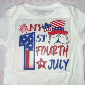 - You pick size- made to order baby onesie my first 4th of July
